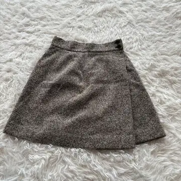 MICHEL KLEIN 미니 스커트 M 울 모자이크 이토킨 그레이