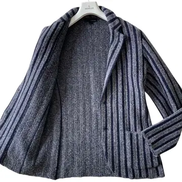 새상품급 LARDINI 캐시미어 혼방 니트 테일러드 자켓 부토니에르