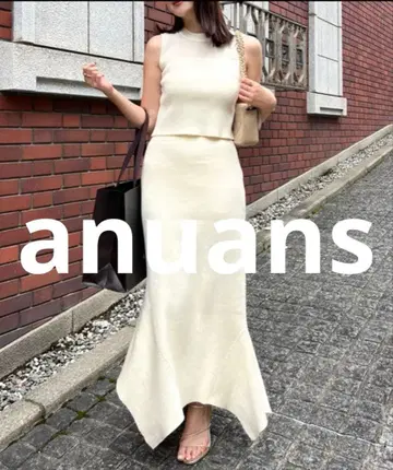 새상품급 anuans 셋업 MEDIUM 아이보리 여성용