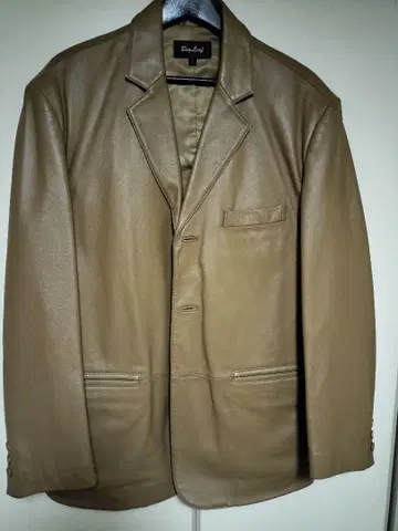 Bay Leaf 베이지 가죽 자켓 L