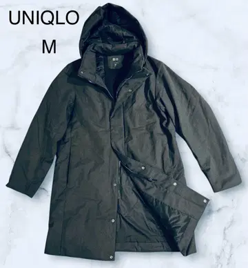 새상품급 UNIQLO 유니클로 하이브리드 다운 코트 다크 그레이 M