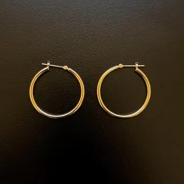 10K 골드 후프 귀걸이 세트