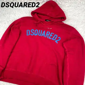 DSQUARED2 후드 부착 후드티 레드 L 사이즈