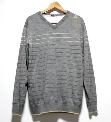 아디다스 골프 열 반사 축열 보온 긴팔 V넥 스웨터 니트 남성용 XL