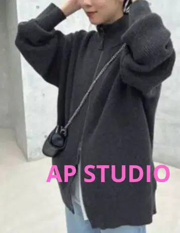 AP STUDIO new zip knit blouson 그레이