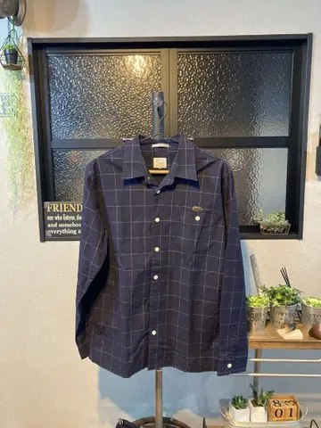 새상품급! Brown Bag Liquor 네이비 체크 무늬 XL 일본제