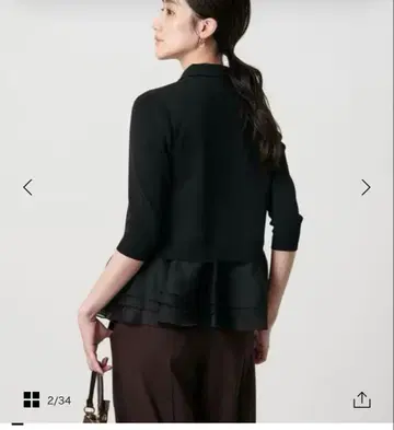 새상품급 유나이티드 애로우즈 레이디 폴로 콤비 니트 워셔블