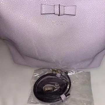 미사용품 kate spade 연보라 리본 포함 토트백 2way