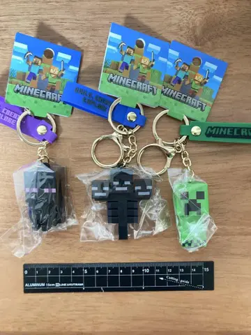 마인크래프트 마스코트 키링 엔더맨 위더 크리퍼 세트 새상품