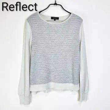 Reflect 울, 라메 믹스 절개 니트