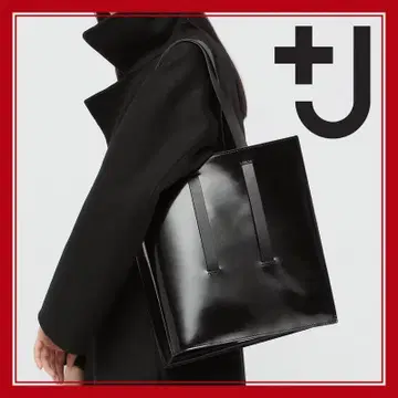 미사용 질샌더 유니클로 +J 콜라보 가죽 토트백