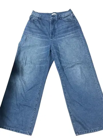 와이드 레그 데님 팬츠 파랑