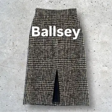 [ 새상품급 ] Ballsey 트위드 롱 타이트 스커트 체크 일본제