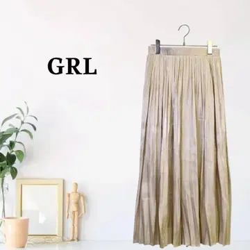 zG2 [ L ] 그레일 플리츠 롱 기장 페미닌 트렌드 내추럴