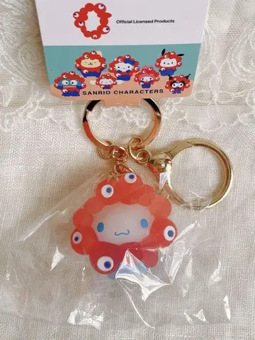 오사카 만박 산리오 변신 키링 클리어 시나몬 롤