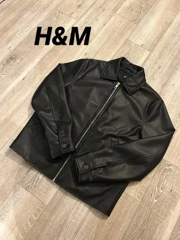 H&M 블랙 가죽 자켓