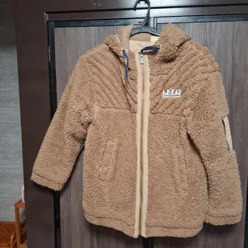 ROXY 플리스 자켓 베이지 후드 부착