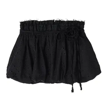 CRANK Rose Punching Balloon Skirt Black