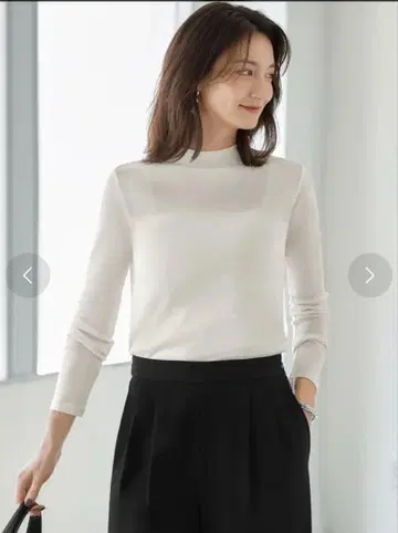 스타일 델리 시어 이너 하이넥 상의