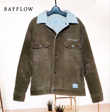 BAYFLOW 미우라 리시 콜라보 코듀로이 보아 블루종
