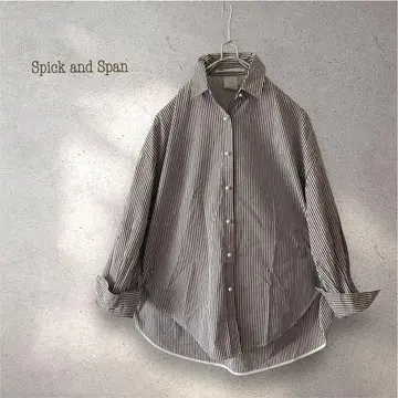 Spick and Span 펄 버튼 오버 셔츠 36
