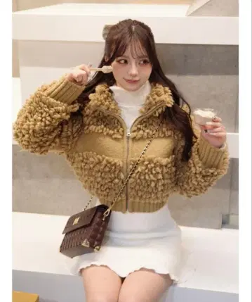 Darich 푸들 지퍼 가디건