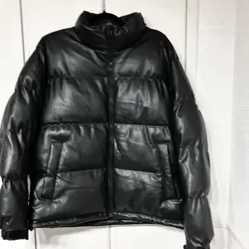 gu 히트 패디드 인조 가죽 블루종 새상품급 블랙