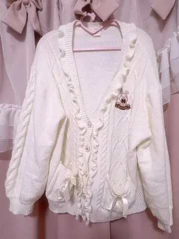 시크릿허니 가디건 화이트