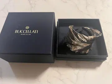 새상품급 BUCCELLATI 실버 팔찌 잎 디자인