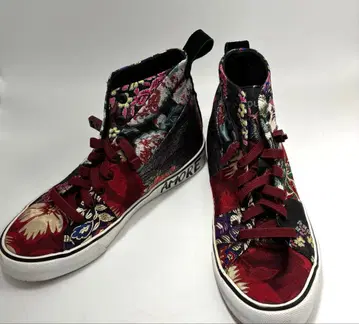 데시구알 스니커즈 하이컷 일본풍 패턴 37 23.5