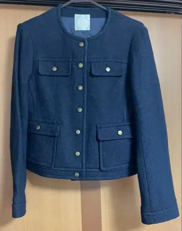 오페크 클립 네이비 노카라 자켓 L