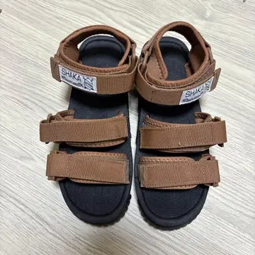 SHAKA 샤카 스포츠 샌들 24cm 브라운 벨트 조정 여성용