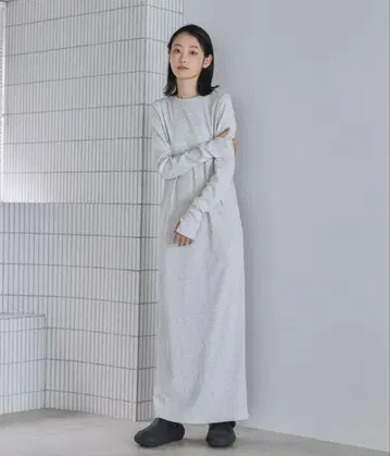 컷 리브 롱 원피스 [ 오트밀 ]