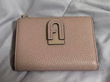 FURLA 접이식 지갑 핑크 가죽