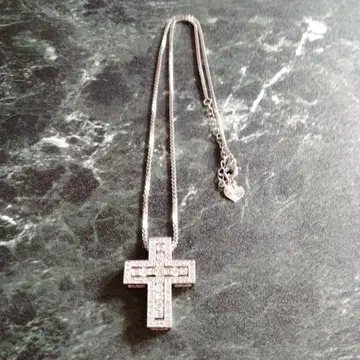크로스형 펜던트 목걸이 실버 십자가 그리스도 레트로 펑크