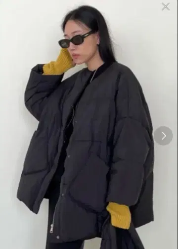 Didot Showroom 블랙 다운 자켓 한국 오버 사이즈