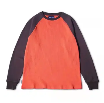 PROV WAFFLE RAGLAN THERMAL ORANGE/BROWN