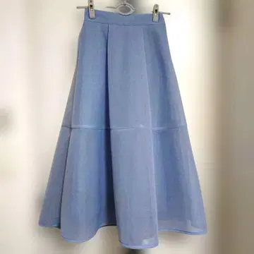 새상품급 블루 종이상자 오간자 스커트 S 노엘라