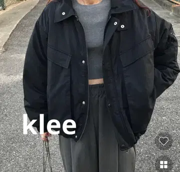 klee 와이드 포켓 밀리터리 패딩 자켓