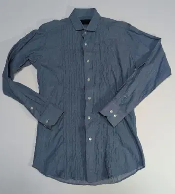 MAZZO 윙카라 드레스 셔츠 샴브레이 쿠바 셔츠