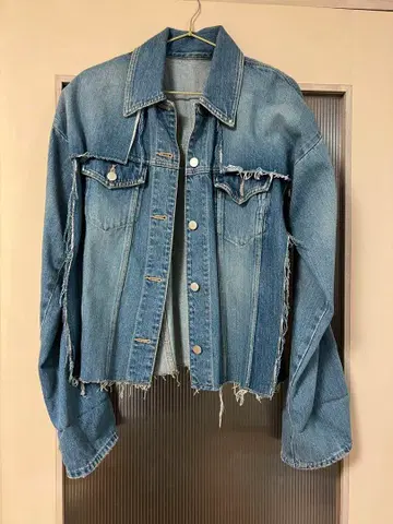 PERVERZE cover wide denim jacket