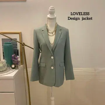 [ 5만 엔 ] LOVELESS 그린 블루 테일러드 자켓