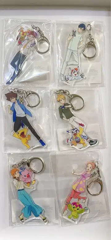 디지몬 라스트 에볼루션 키링 6개 세트