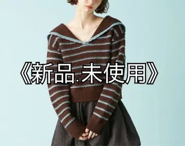 LILYBROWN 세일러 카라 니트탑