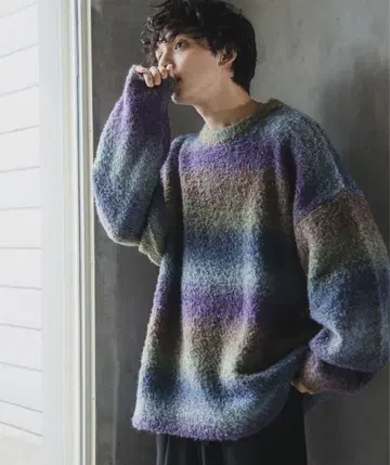 [ 완판템 ] RAGEBLUE 그라데이션 니트 크루넥