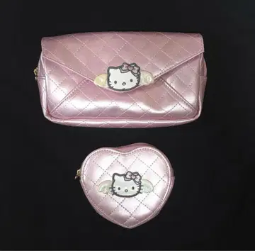 헬로키티 엔젤 퀼팅 레터 파우치