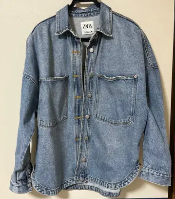 ZARA 오버 사이즈 데님 자켓 M 사이즈 빈티지 가공