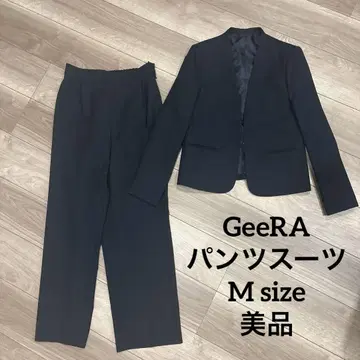 GeeRA 네이비 스트라이프 팬츠 수트 세트