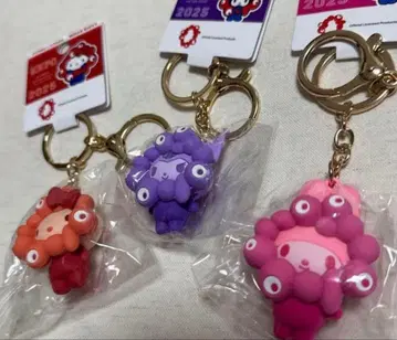 산리오 최애 컬러 키링 미야쿠미야쿠 오사카 만박 키티 마이멜로디 쿠로미
