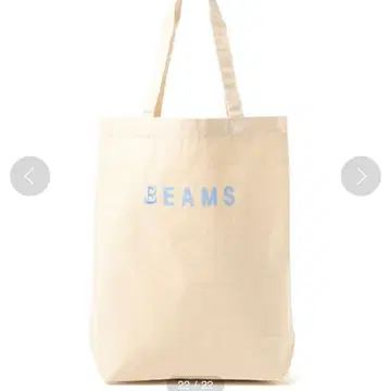 BEAMS 토트백 스카이블루 로고